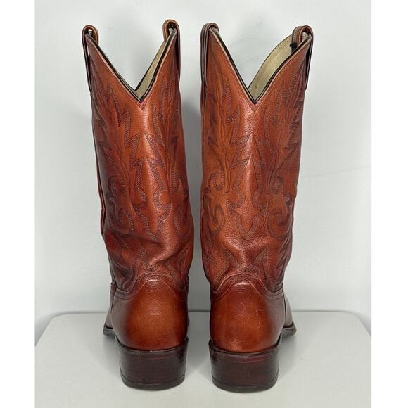 1990s Dan Post Brown Leather Western Cowboy Boots 10.5D main image 12
